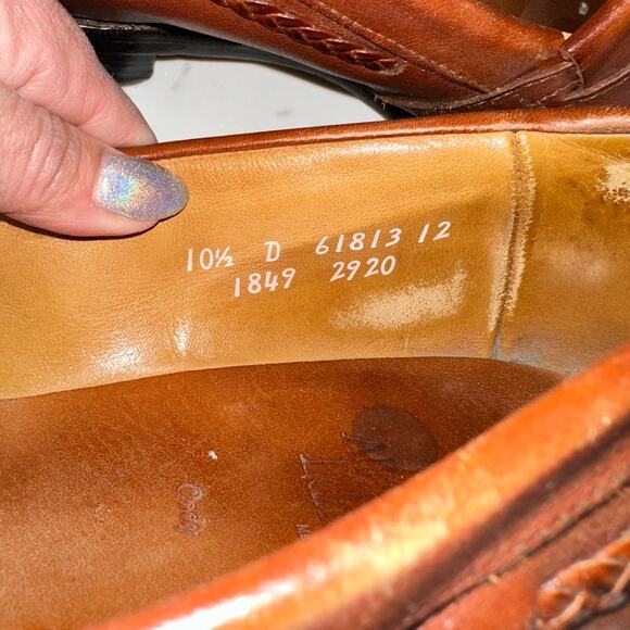 Allen Edmonds VTG Cody Tassel Loafer Mens Size 10.5 Chili Cognac Weave Leather main image 8